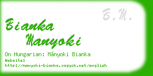 bianka manyoki business card