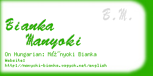 bianka manyoki business card